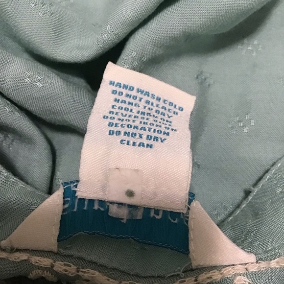 Sundance Light Teal Embroidered Dress Size Medium. - Picture 9 of 10